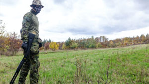 airsoft player in field